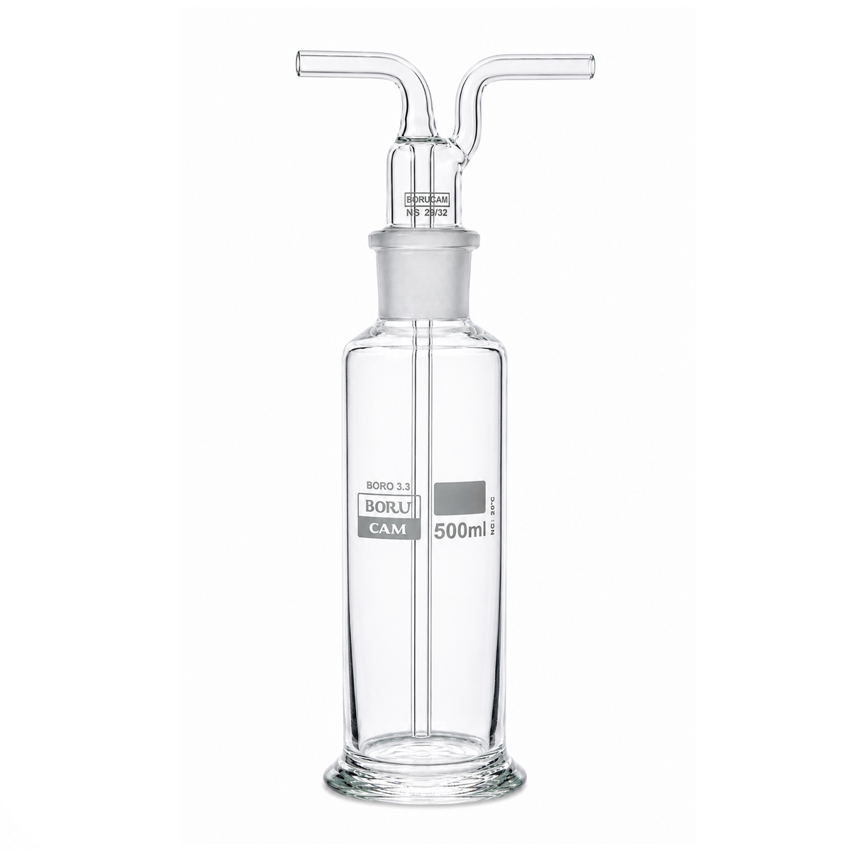 Borucam Gaz Yıkama Şişesi Başlıklı NS 29/32 500 ml