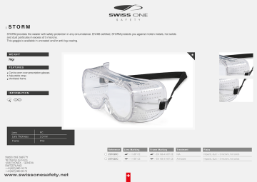 Swissone Safety Storm Güvenlik Gözlüğü