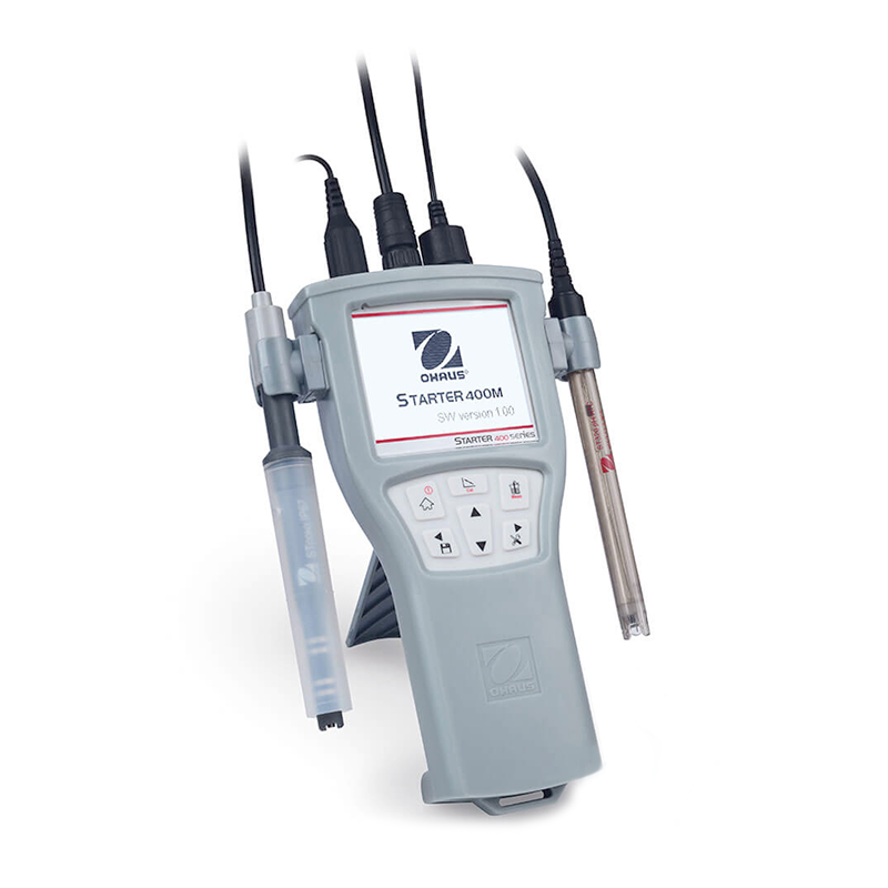 OHAUS ST400M-B Portatif pH ve İletkenlik Ölçer -2,00... 16,00 pH / 00,0 μS/cm... 199,9 mS/cm