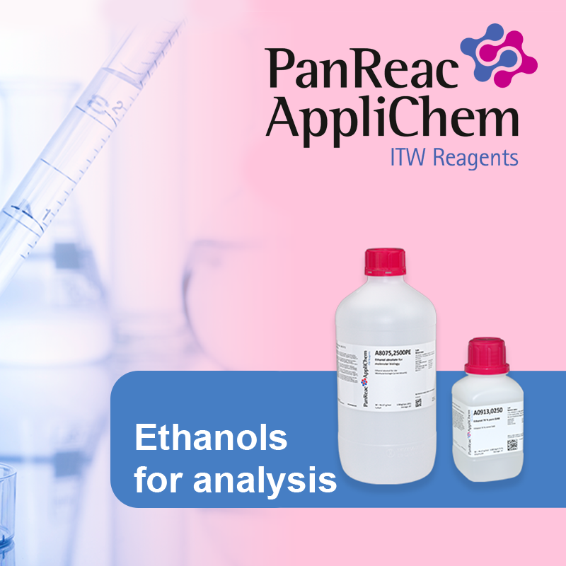 Panreac AppliChem 361085 Ethanol 96% v/v for UV, IR, HPLC Ethyl Alcohol Minimum assay (v/v): 96% 1 L