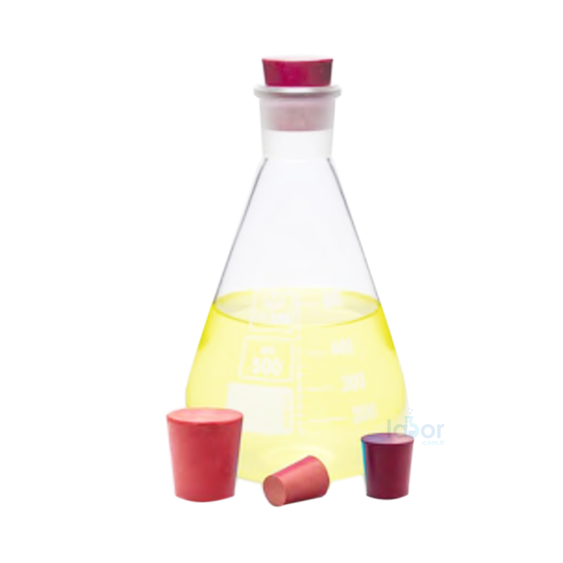 ISOLAB Tıpa - Kauçuk - 8,0 x 12,0 mm Çap - 20 mm H - 10 Adet/Paket