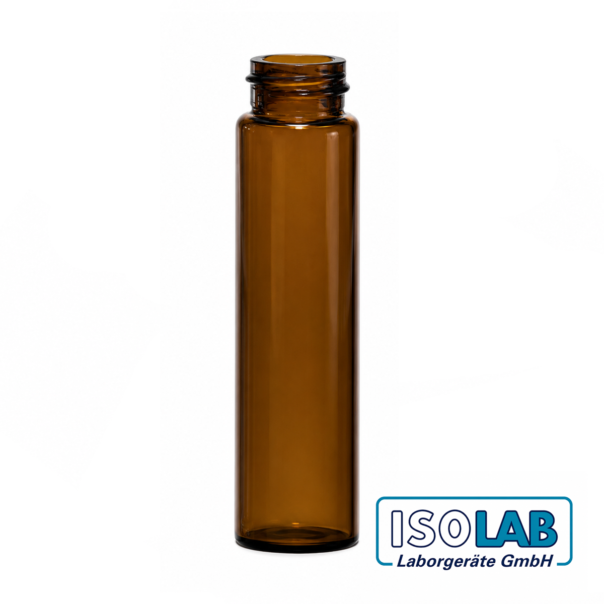 ISOLAB Vial - Vida Kapak - Kapaksız ve Septasız - N20 - 22 ml - 22,7 x 86 mm - Amber - 100 Adet / Paket