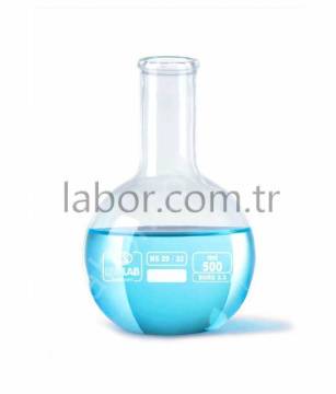 ISOLAB Balon - Cam - Dibi Düz - Şeffaf - 100 ml / 1 Adet