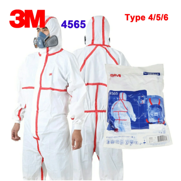 3M™ 4565 Koruyucu Tulum XL Belirli, Sınırlı Kimyasal Sıçrama ve Püskürmesine, Tehlikeli Partiküllere Karşı Koruma (Tip 4, 5, 6)
