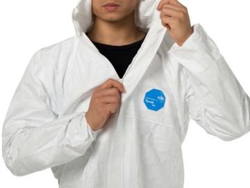 DuPont™ Tyvek® 500 Xpert XXL Başlıklı Kimyasal Koruyucu Tulum Kategori III, Tip 5-B, 6-B