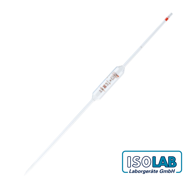 ISOLAB Pipet - Cam - Bullu - A Kalite - Amber Skala - 15 mL - (1 Adet)