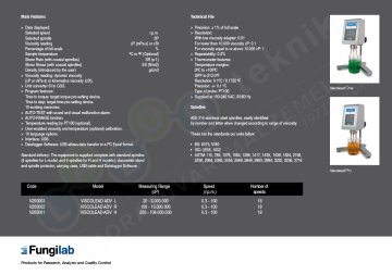 Fungilab Adv R Rotasyonel Viskozimetre   100 - 13.000.000 Cp/0.3 - 100 Rpm