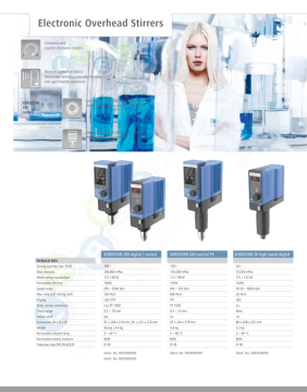 IKA Eurostar 200 Dijital Mekanik Karıştırıcı 100L/2000 Rpm/200 Ncm