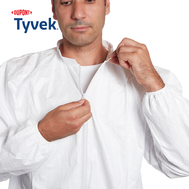 DuPont™ Tyvek® 500 Labcoat PL309 S Laboratuvar Önlüğü 2 Cepli Fermuarlı Kategori III, PB[6], EN 14126