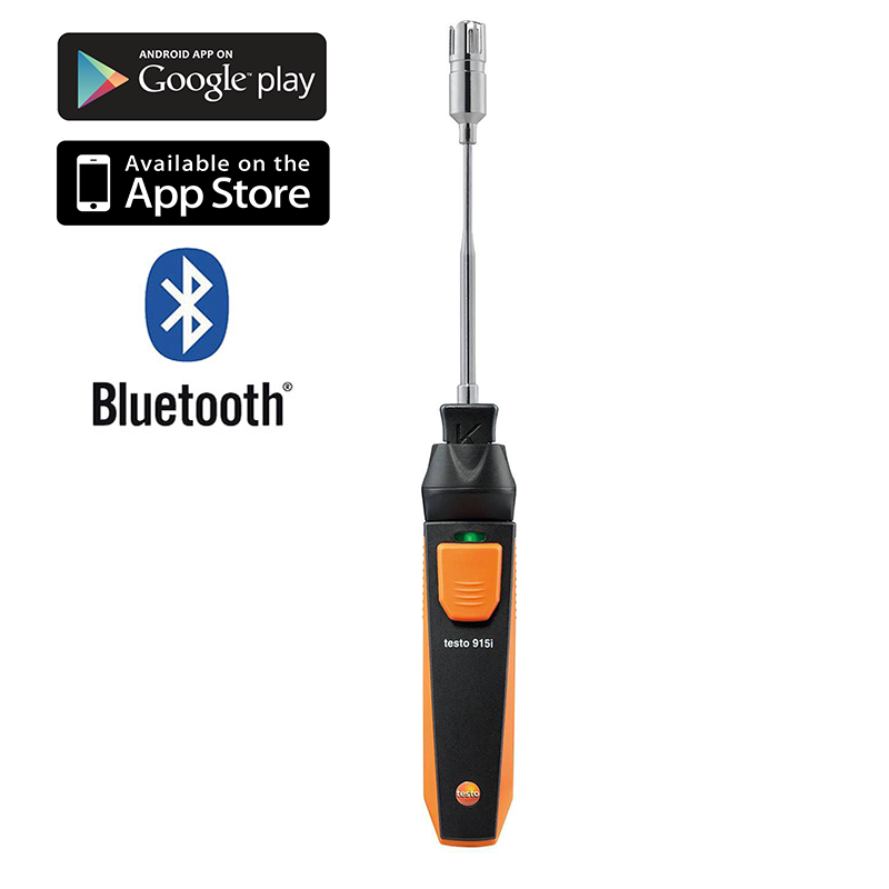 Testo 915i Termometre Yüzey Problu Akıllı Telefon ile Kullanılabilen -50... +350 °C
