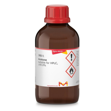 Sigma-Aldrich 34850 Acetone suitable for HPLC, ≥99.8% CAS No.: 67-64-1 2.5 L