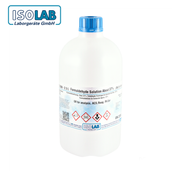 ISOLAB 923.015.2500 Formaldehyde Solution About 37% GR for Analysis ACS, Reag. Ph. Eur 2.5 L
