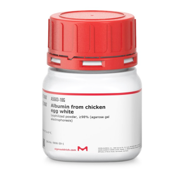Sigma-Aldrich A5503 Albumin from chicken egg white lyophilized powder, ≥98% (agarose gel electrophoresis) CAS No.: 9006-59-1 50 gr