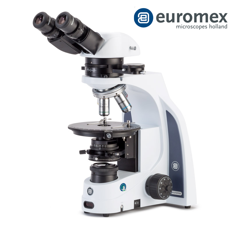 euromex IS.1052‑PLPOLi Binoküler Polarize Mikroskop HWF 10x/22 mm Oküler Plan Polarizasyonu PLPOLi 5/10/20/S40x IOS Objektifler 3 W NeoLED™ Köhler Aydınlatma