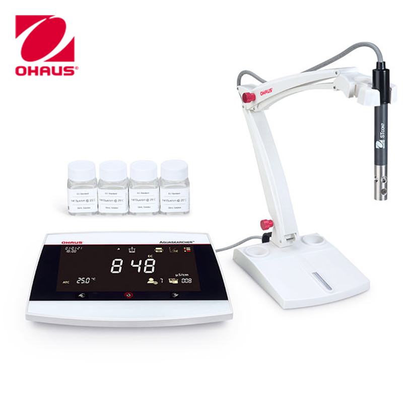OHAUS AB33EC-F İletkenlik Ölçer 0,001 μS/cm... 1000 mS/cm STCON7 İletkenlik Elektrodu ile