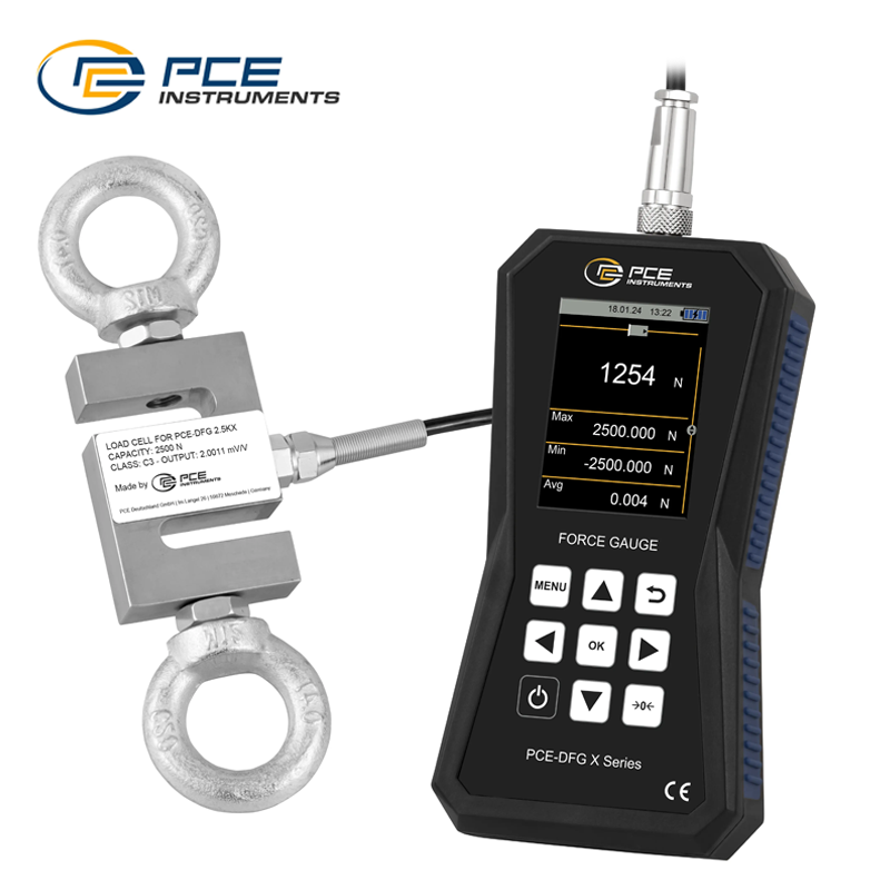 PCE DFG 2K5 X Çekme ve Basınç Kuvveti Ölçer 0… 2500 N