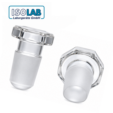 ISOLAB Tıpa - Cam - Şeffaf - Hexagonal Kapaklı - NS 14/23 / 1 Adet