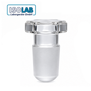 ISOLAB Tıpa - Cam - Şeffaf - Hexagonal Kapaklı - NS 14/23 / 1 Adet